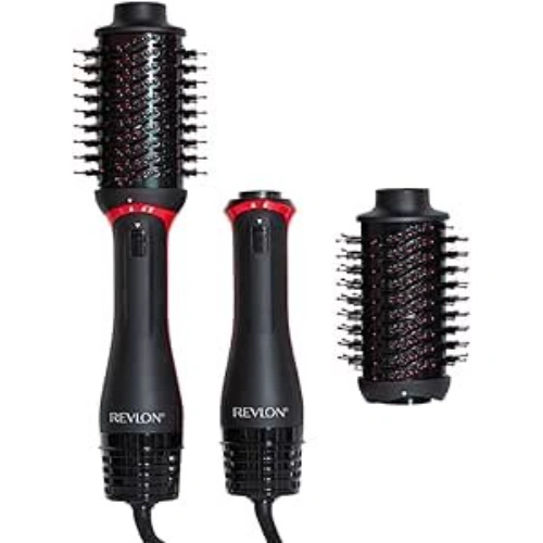 Escova secadora Revlon Volumizer Plus Celebrate 127V, vermelha, para secar e modelar os cabelos.