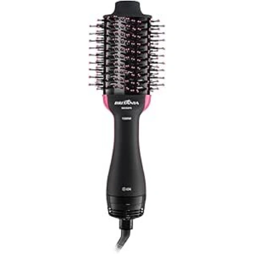 Escova secadora Britânia BEC02PR bivolt rosa e preta 4 em 1.