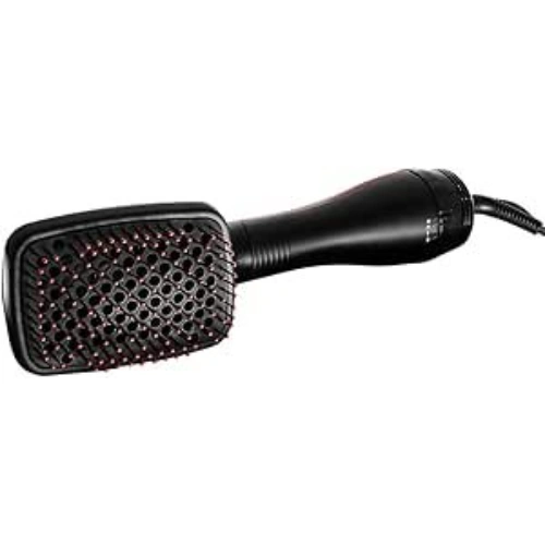 Escova secadora Philco Soft Brush preta, 1200W, com 3 temperaturas e 2 velocidades.