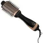 Escova secadora GA.MA Italy Stylish Keration Brush 3D bivolt, preta com detalhes em cobre metálico.