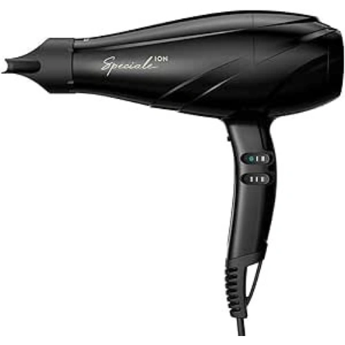 Secador de cabelo preto GA.MA Italy Speciale Ultra Ion 127V, design profissional e potente.