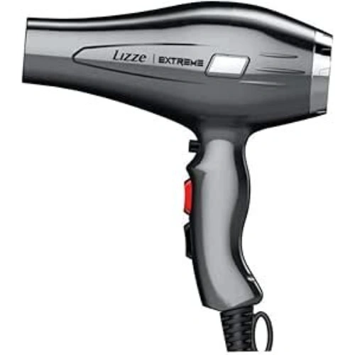 Secador de cabelo Lizze Extreme 2400W, cor cinza escuro, modelo profissional de 127V.
