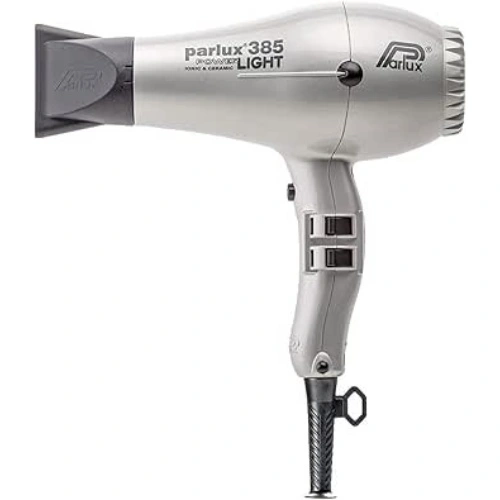 Secador de cabelo profissional Parlux 385 Power Light 110V na cor prata.
