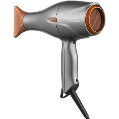 Secador de cabelo Taiff Vulcan 2500W na cor cinza, modelo profissional com design ergonômico.