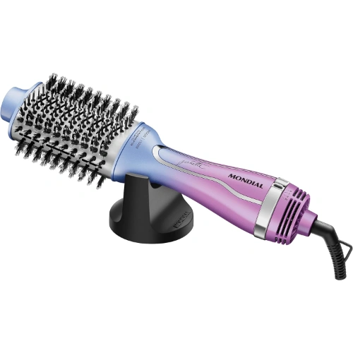Escova secadora Mondial By Juliette azul e rosa, bivolt, 1200W.
