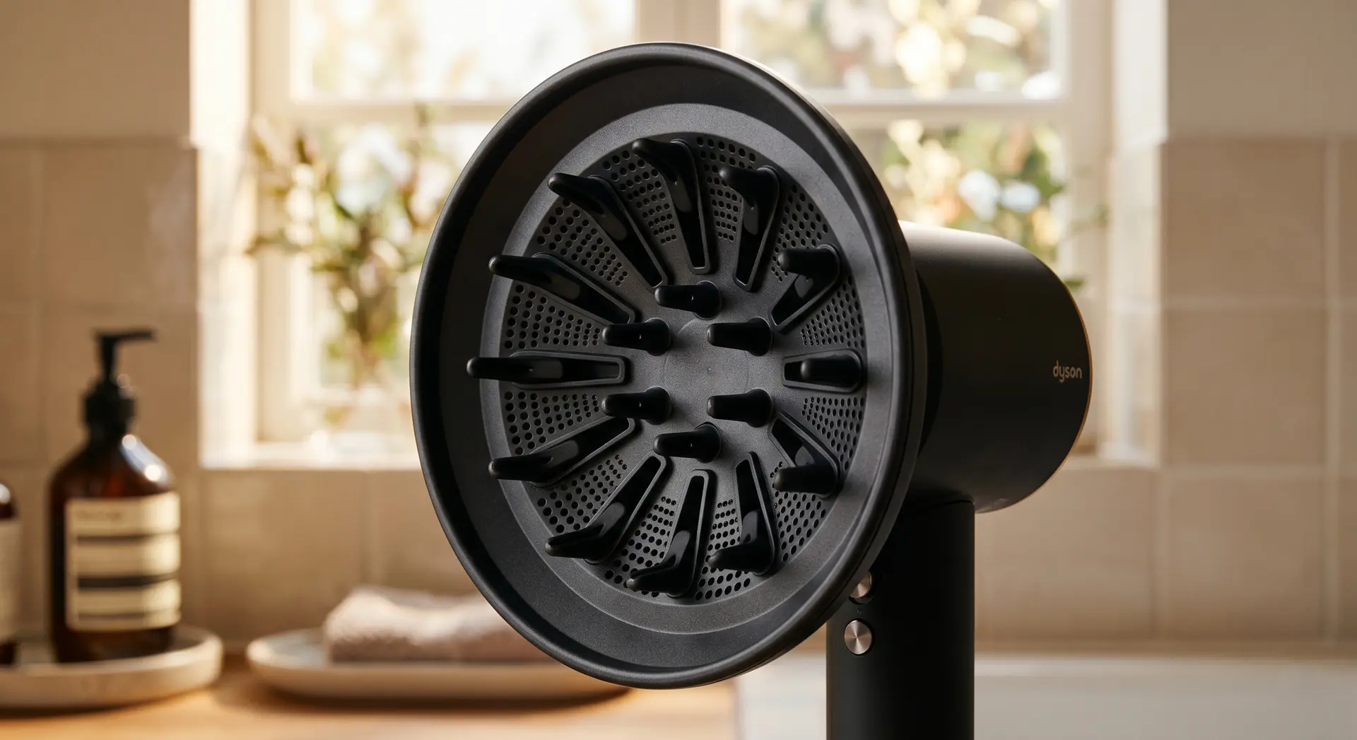 Difusor acoplado ao secador de cabelo
