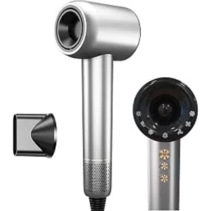 Secador de cabelo profissional com motor brushless de 1500W e design cilíndrico